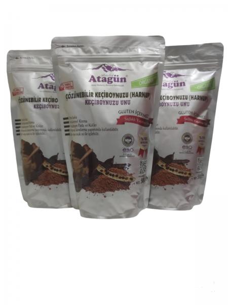 ORGANİK KEÇİBOYNUZU UNU 500 GR 3'LÜ SET